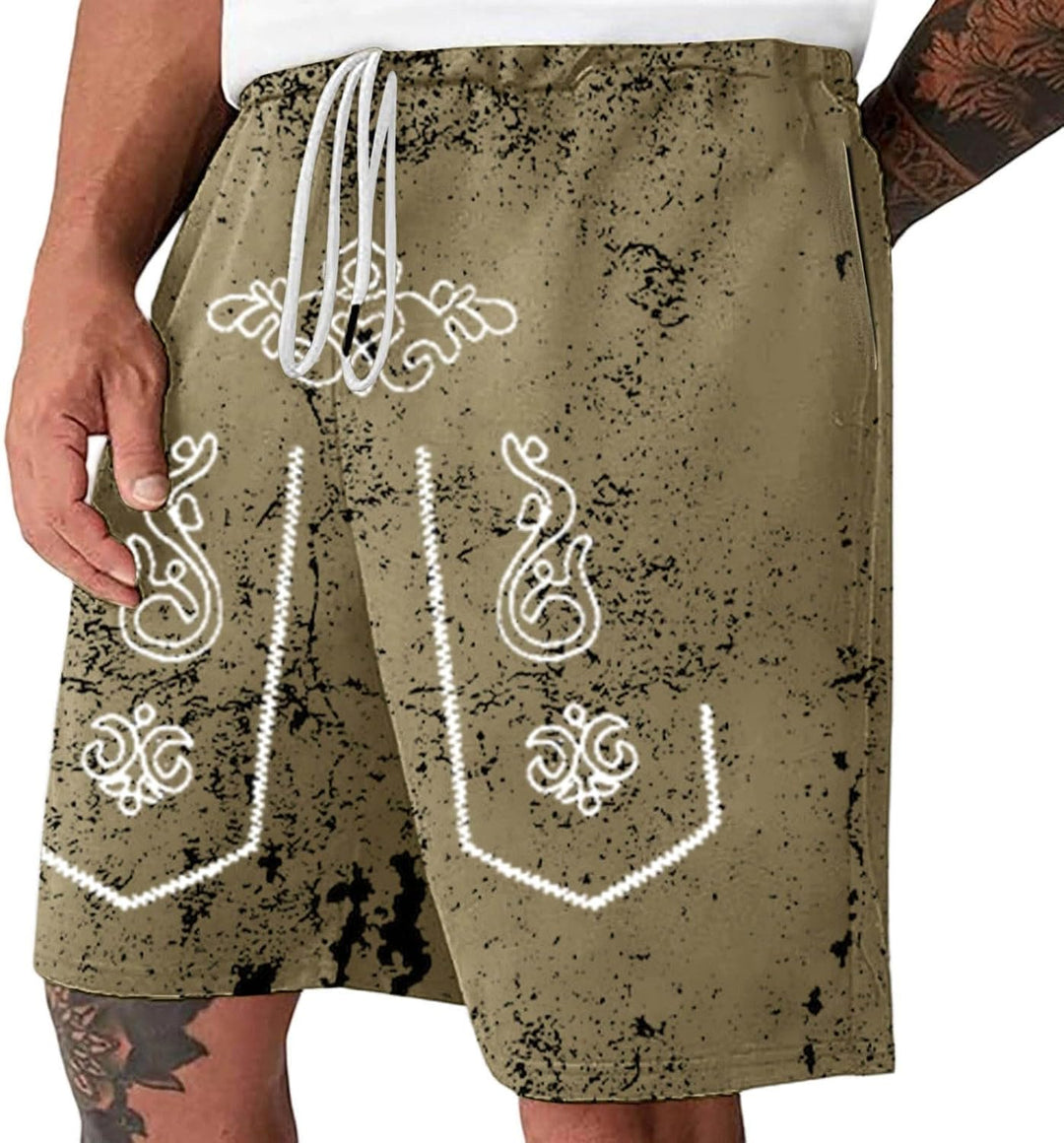 Herreshorts med brugt look og Oktoberfest-print – SeppShorts Oktoberfest 2025