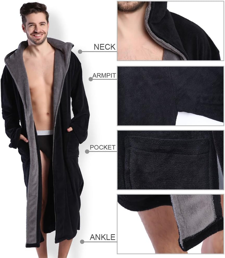 AA OOS Luxe Heren Badjas met Capuchon - Lars