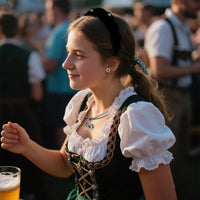 Conjunto de joyería Edelweiß con perlas – TrachtenZauber Oktoberfest 2025