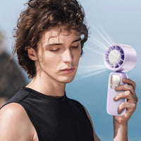 Portable Foldable Hand Fan with LED Display 100 Speeds