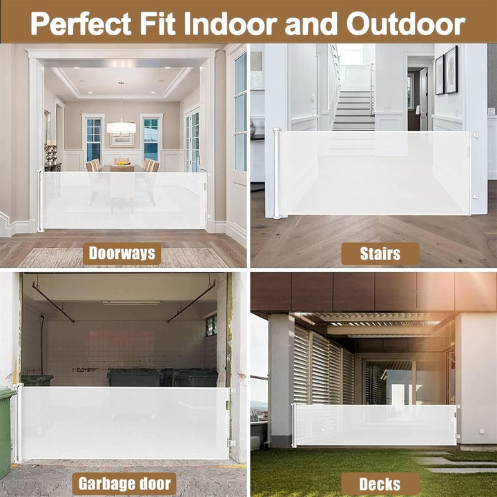 Rejilla de seguridad para niños con red retráctil y cierre automático – Kivora