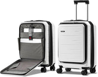 Maleta rígida expandible con compartimento frontal y cerradura TSA