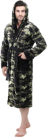 Komfortabel herre fleece badekåbe - Harry