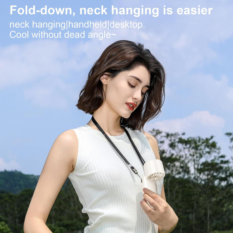 Portable Foldable Hand Fan with LED Display 100 Speeds