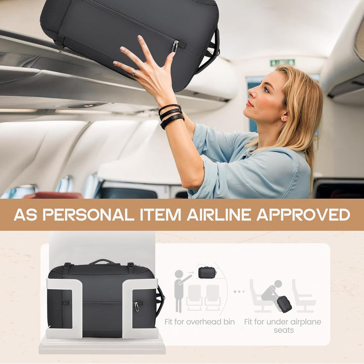40L Expandable Waterproof Travel Backpack with USB Port & 17” Laptop Compartment – AirVoyage (Buy 1, Get 1 FREE Promo)
