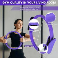 9-piece Pilates set for home with ring, ball, bands, and non-slip socks