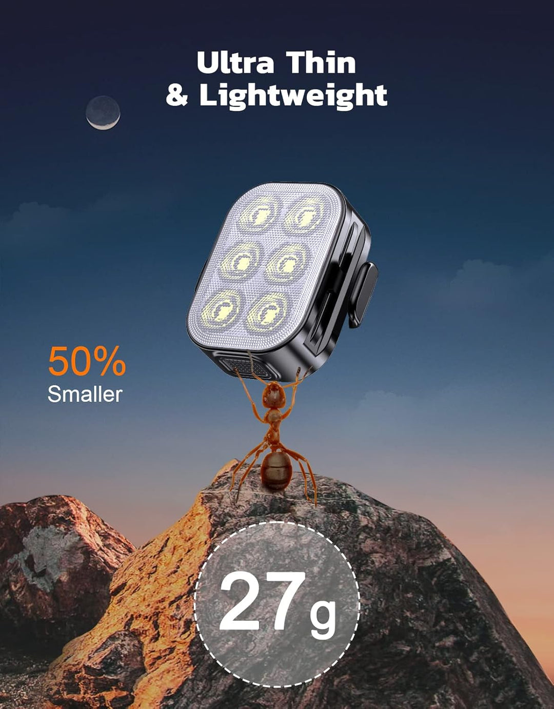 Ultra slim USB rechargeable bicycle lights set with 4+6 modes – SlimBeam