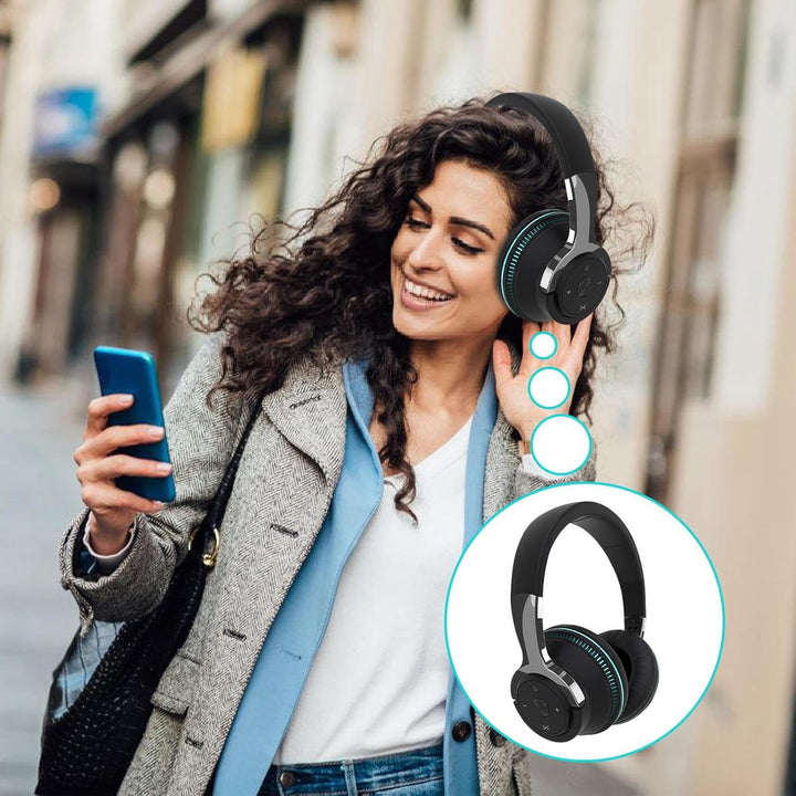 Faltbares kabelloses Headset mit RGB-Lichtern – Sonvix (1+1 GRATIS)