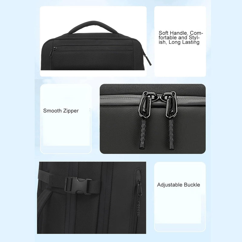 Erweiterbarer Vakuum-Reiserucksack 56–75L mit Pumpe – Dravion
