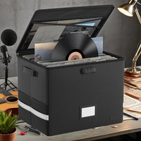 Fireproof Storage Case for Vinyl Records – Waterproof Organizer for 150+ 12-Inch Vinyl Records – Arcion