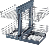 Robuster Kohlenstoffstahl Blind-Eckschrank Ausziehbares Regal – Zevora