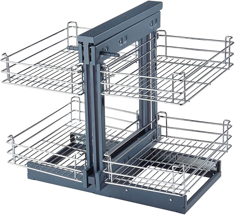 Robuster Kohlenstoffstahl Blind-Eckschrank Ausziehbares Regal – Zevora