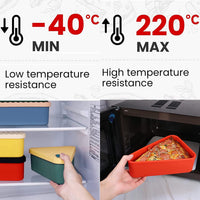 Wiederverwendbarer Pizzalagerbehälter mit 2 Tabletts – SliceSafe (1+1 GRATIS)