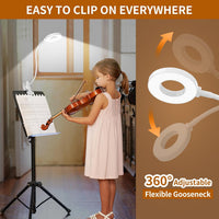 3 farvetilstande LED skrivebordsklemme lampe med fleksibel svanehals – Selvara (1+1 GRATIS)