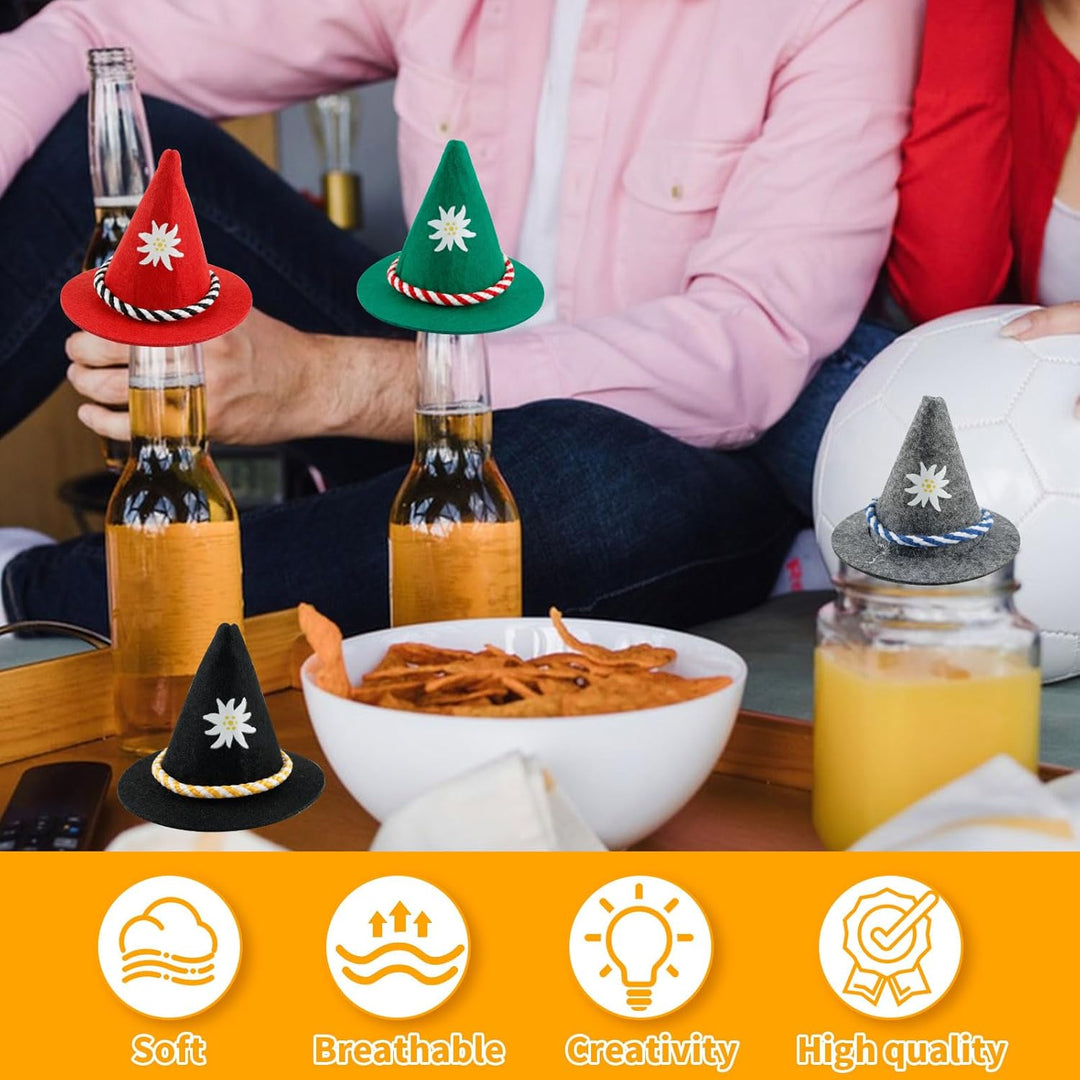 Mini traditional felt hats in a colorful 12-piece set – EdelweißGaudi Oktoberfest 2025