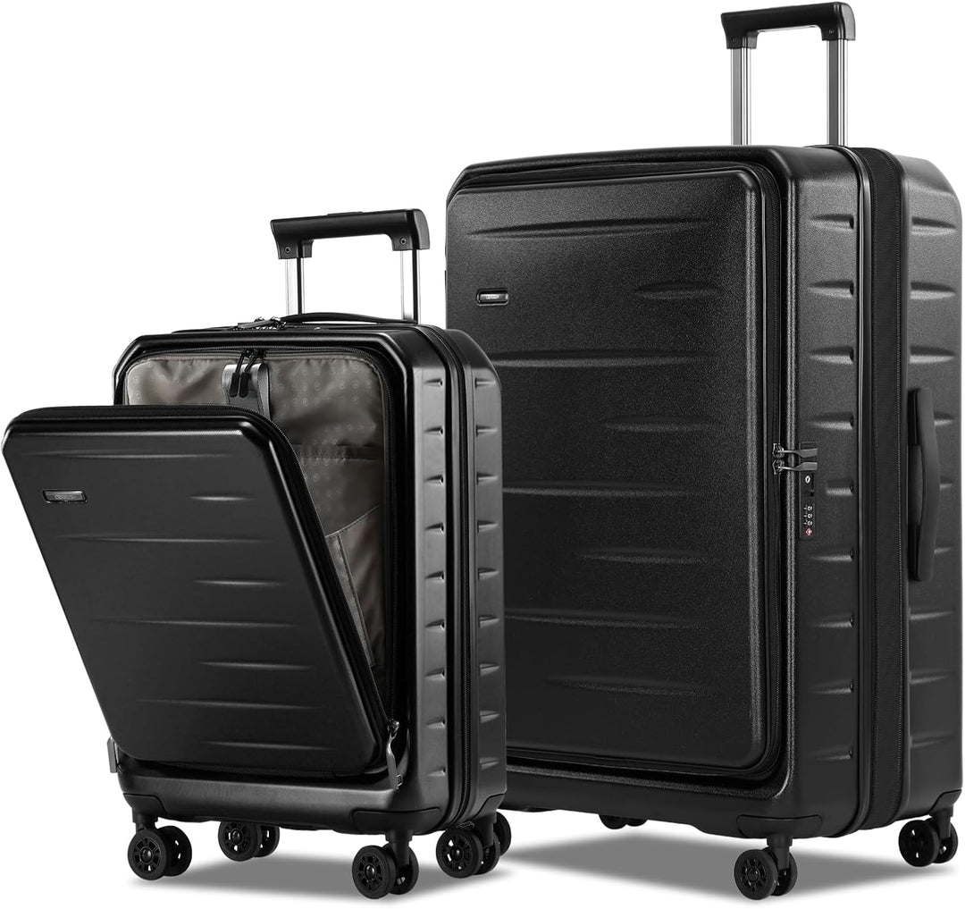 Maleta rígida expandible con compartimento frontal y cerradura TSA
