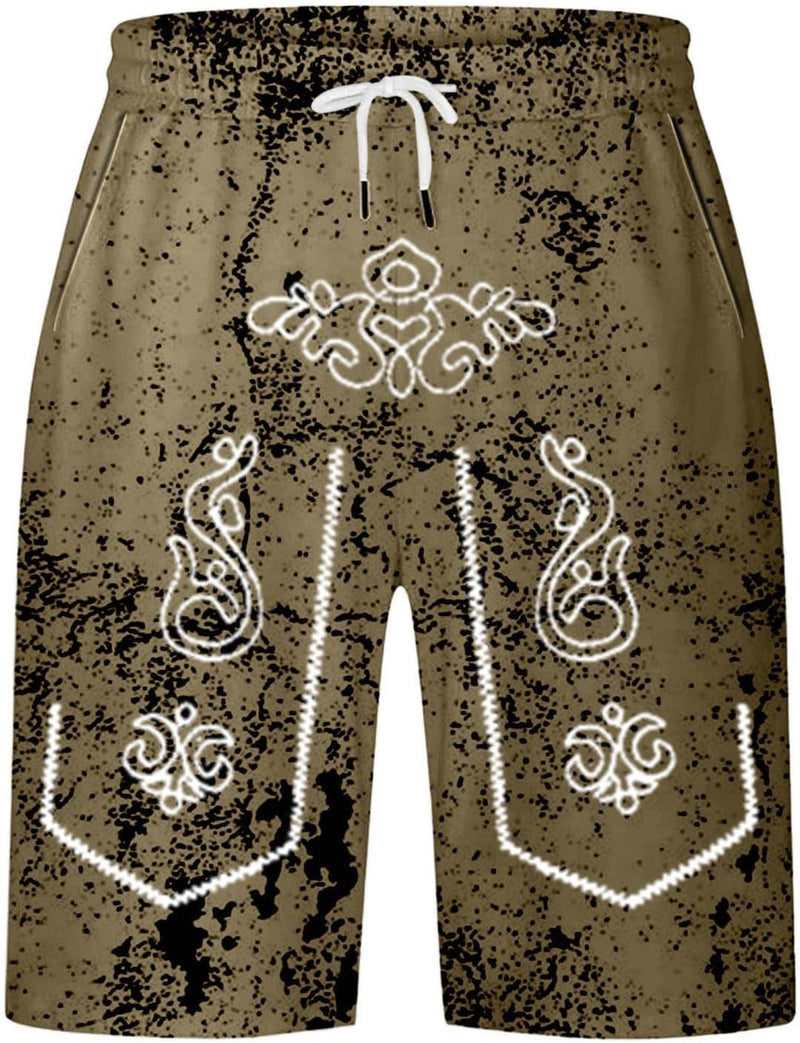 Herreshorts med brugt look og Oktoberfest-print – SeppShorts Oktoberfest 2025