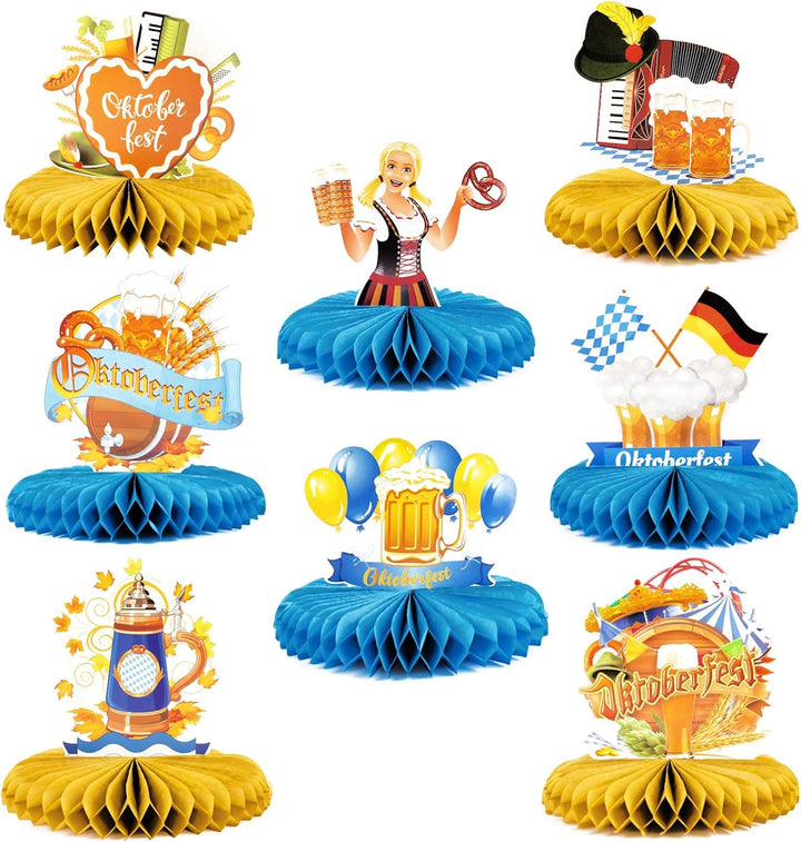 Honeycomb Table Decoration Set of 3 – FestFreude Oktoberfest 2025