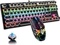 87-tasters mekanisk gaming-tastatur RGB baggrundsbelyst blå kontakter