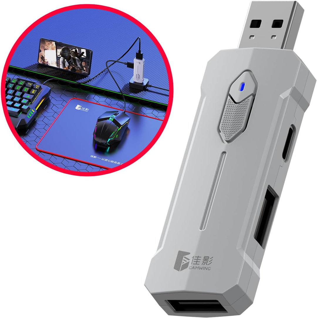RGB Gaming-Tastatur und Maus-Combo – Ergonomisches Controller-Adapter-Set – Zyvorn