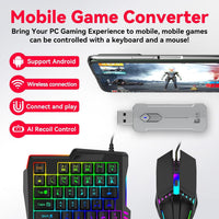 RGB Gaming-Tastatur und Maus-Combo – Ergonomisches Controller-Adapter-Set – Zyvorn