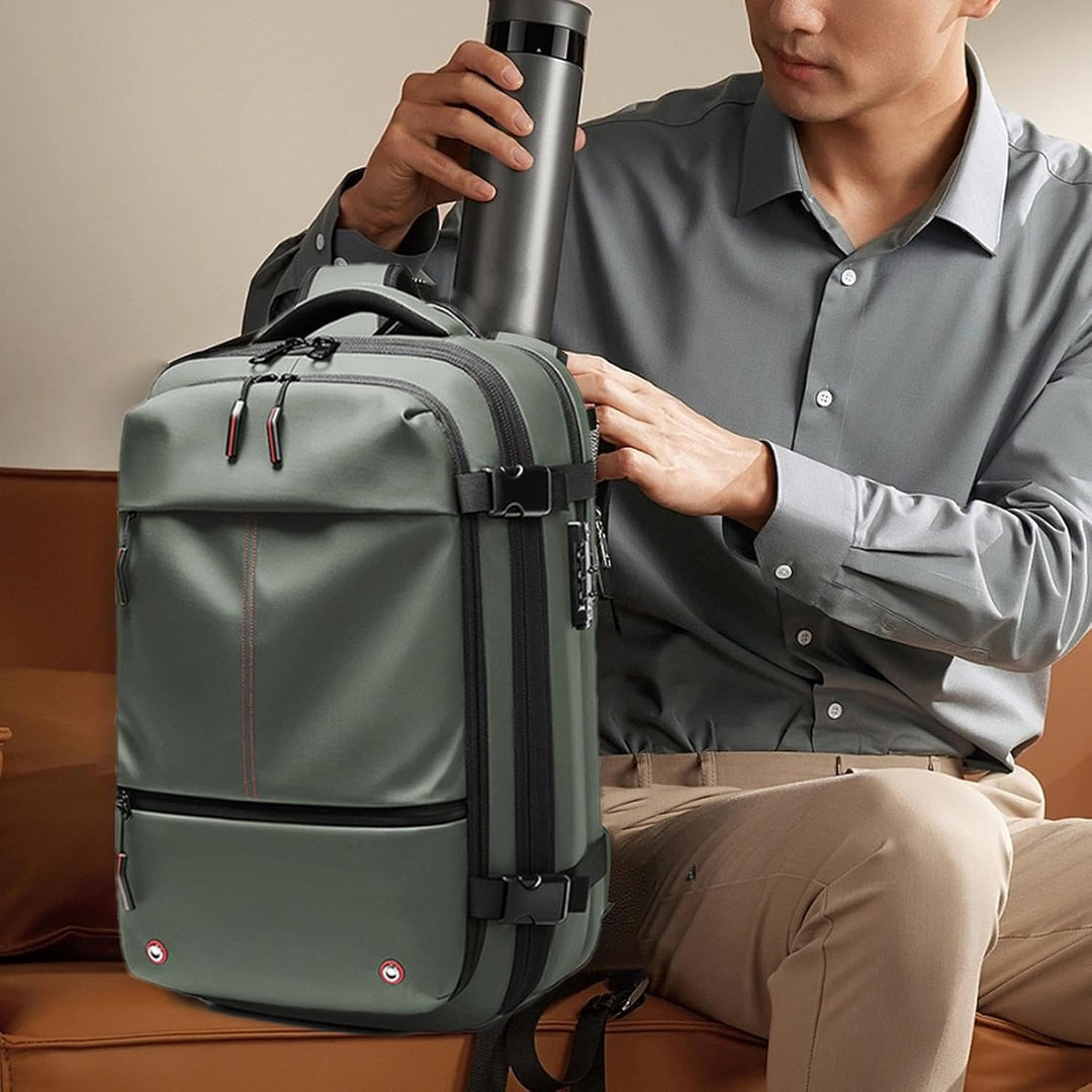 Air Vacuum Cleaner Backpack – Expandable 60L Waterproof Travel Bag with Laptop Compartment – Trivora