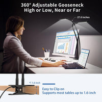 77 LED Schreibtisch-Klemmleuchte mit 70 cm flexiblem Schwanenhals – Ravien
