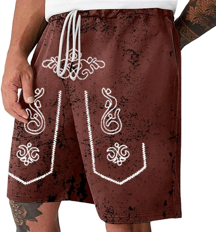 Herreshorts med brugt look og Oktoberfest-print – SeppShorts Oktoberfest 2025