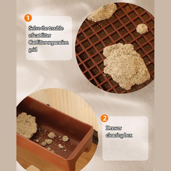Automatische geruchlose Katzentoilette mit offenem Design – Felvora