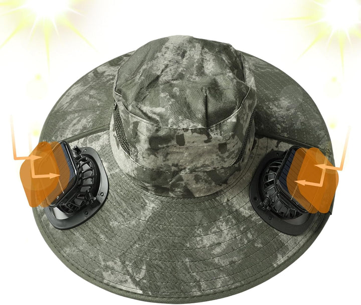 Sombrero con ventilador solar y protección UV – Solvoro