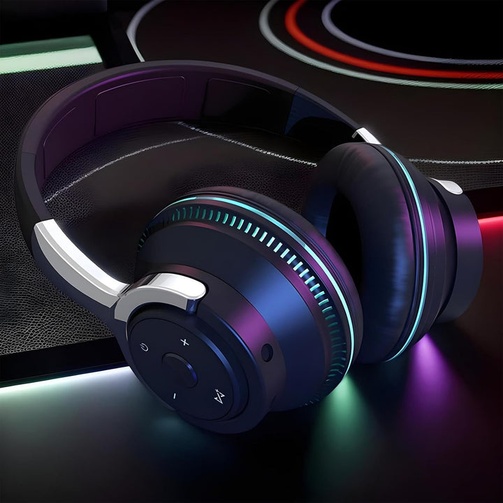 Faltbares kabelloses Headset mit RGB-Lichtern – Sonvix (1+1 GRATIS)