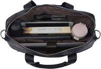 Premium Cowhide 15” Business Briefcase with Organizer Compartments