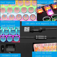 87-tasters mekanisk gaming-tastatur RGB baggrundsbelyst blå kontakter