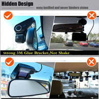 WiFi versteckte Dashcam 1080P mit 170° Weitwinkel und G-Sensor