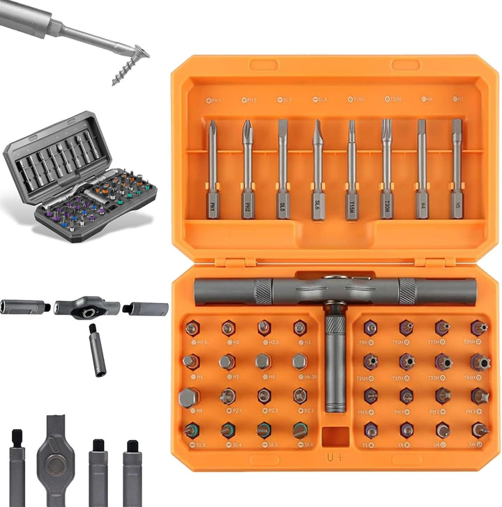 42-in-1 Magnetischer Schraubendreher Set – Präzisionsreparaturwerkzeug-Set mit Bits & Griff – Fixaro