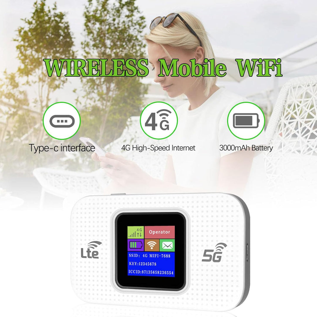 4G LTE USB WiFi Hotspot Modem med 300 Mbps hastighed og 3000 mAh batteri – Netvora