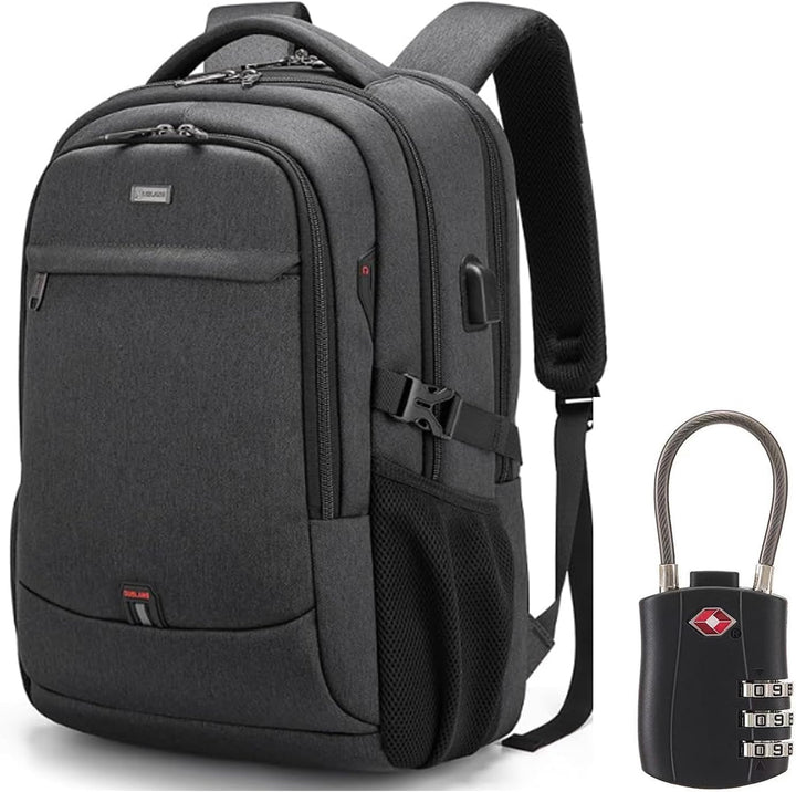 Vanntett reiselaptop-ryggsekk med USB-tilkobling og organisert oppbevaring