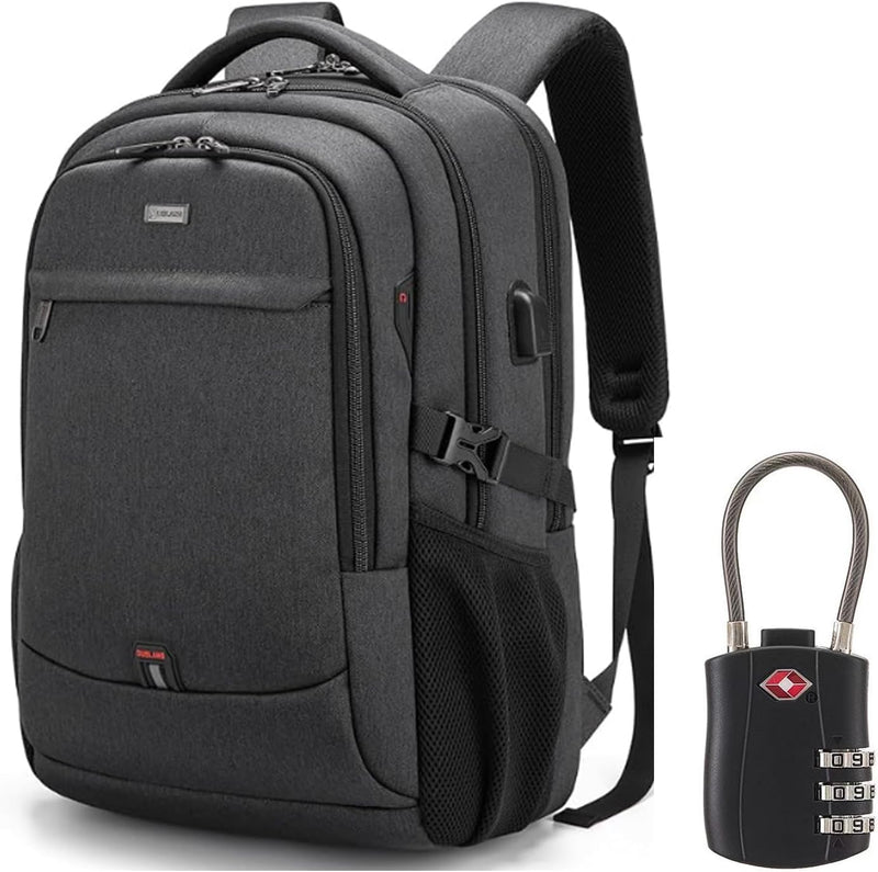 Vanntett reiselaptop-ryggsekk med USB-tilkobling og organisert oppbevaring