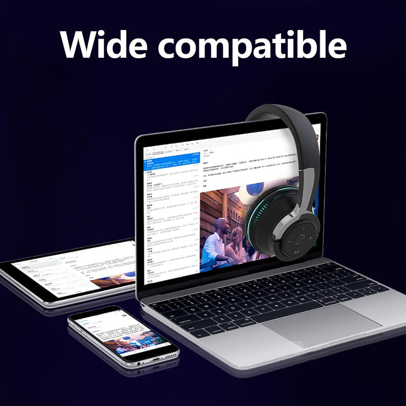 Faltbares kabelloses Headset mit RGB-Lichtern – Sonvix (1+1 GRATIS)