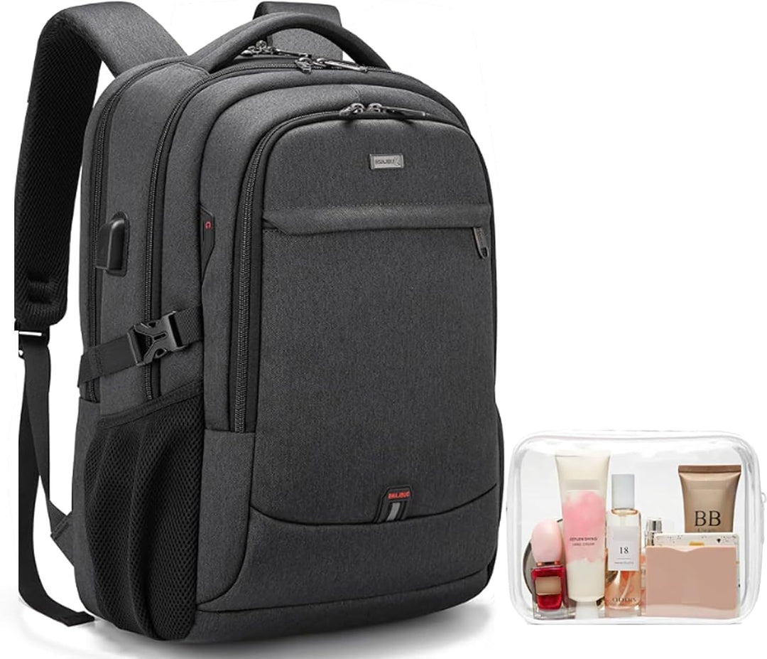 Vanntett reiselaptop-ryggsekk med USB-tilkobling og organisert oppbevaring