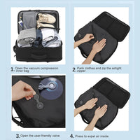 Erweiterbarer Vakuum-Reiserucksack 56–75L mit Pumpe – Dravion