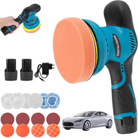 Pulidora de coche inalámbrica con doble batería y control de 8 velocidades – Torvex