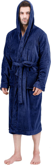 Komfortabel herre fleece badekåbe - Harry