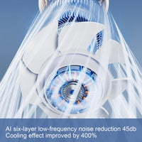 Portable Foldable Hand Fan with LED Display 100 Speeds