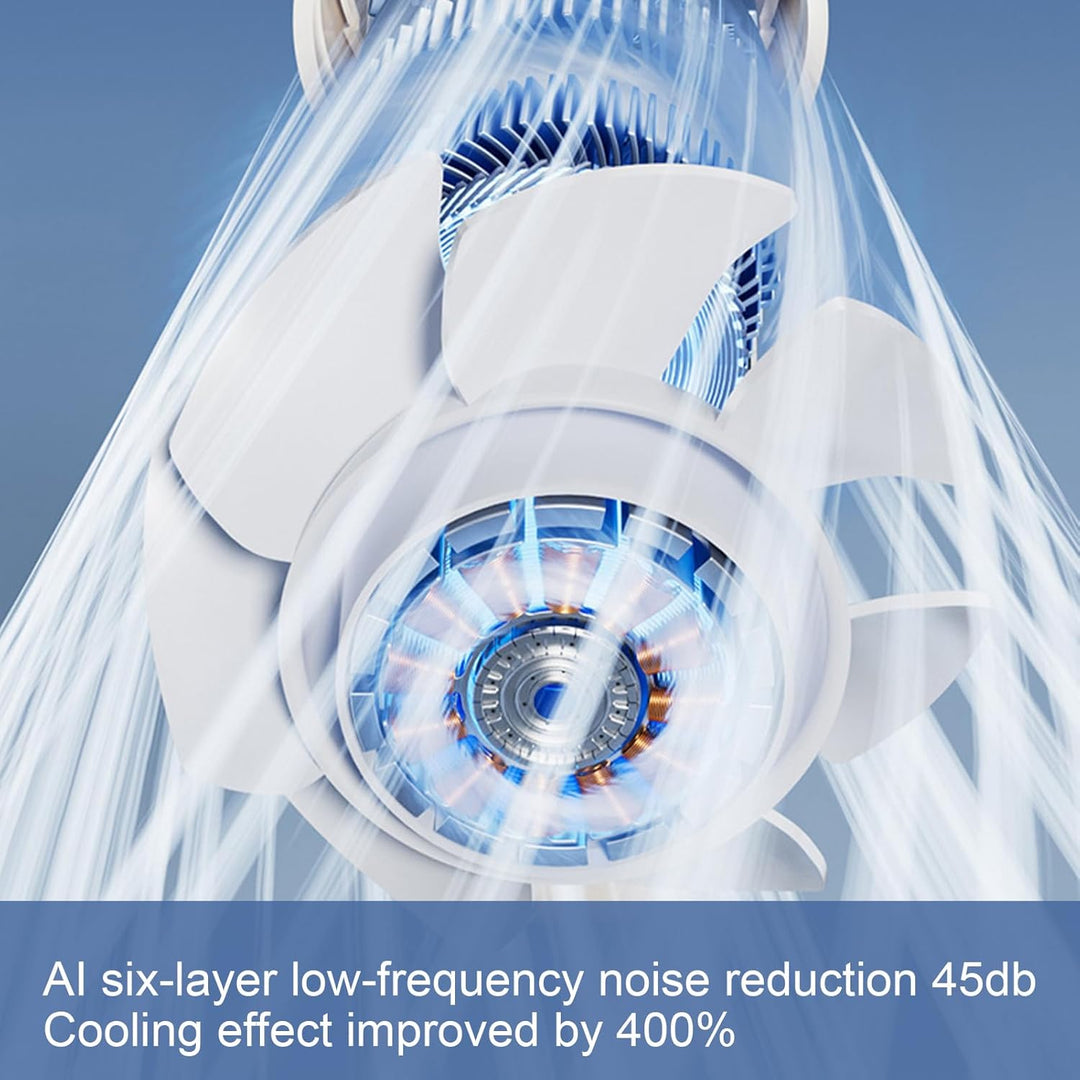 Portable Foldable Hand Fan with LED Display 100 Speeds
