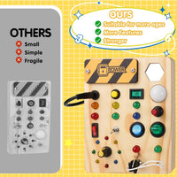 Montessori Kleinkind-Pinnwand mit 27 LED-Lichtern - BrightMind