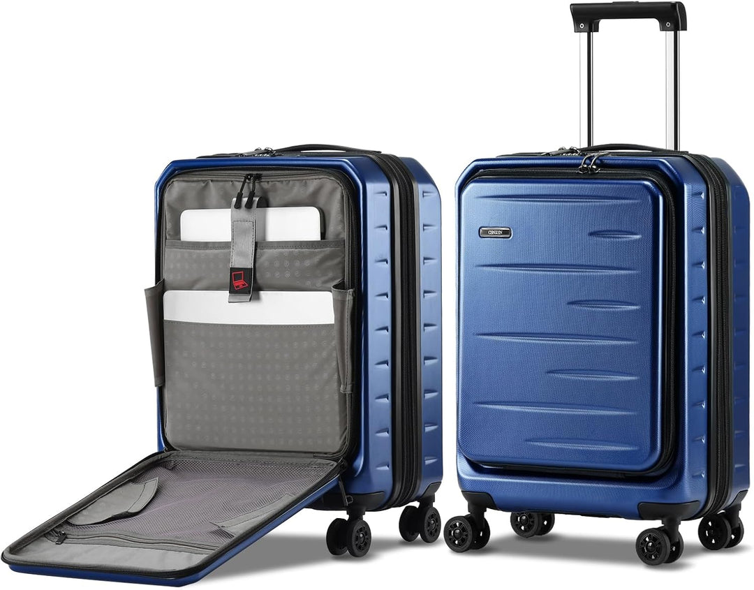Maleta rígida expandible con compartimento frontal y cerradura TSA