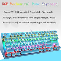 87-tasters mekanisk gaming-tastatur RGB baggrundsbelyst blå kontakter