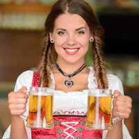 Edelweiß smykkesæt med hjertevedhæng – BergMystik Oktoberfest 2025