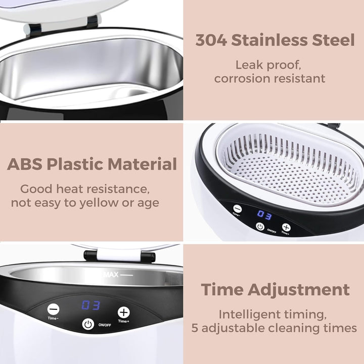 Ultrasonic Jewelry Cleaner 650ml with Watch Holder – ShineMate